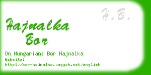 hajnalka bor business card